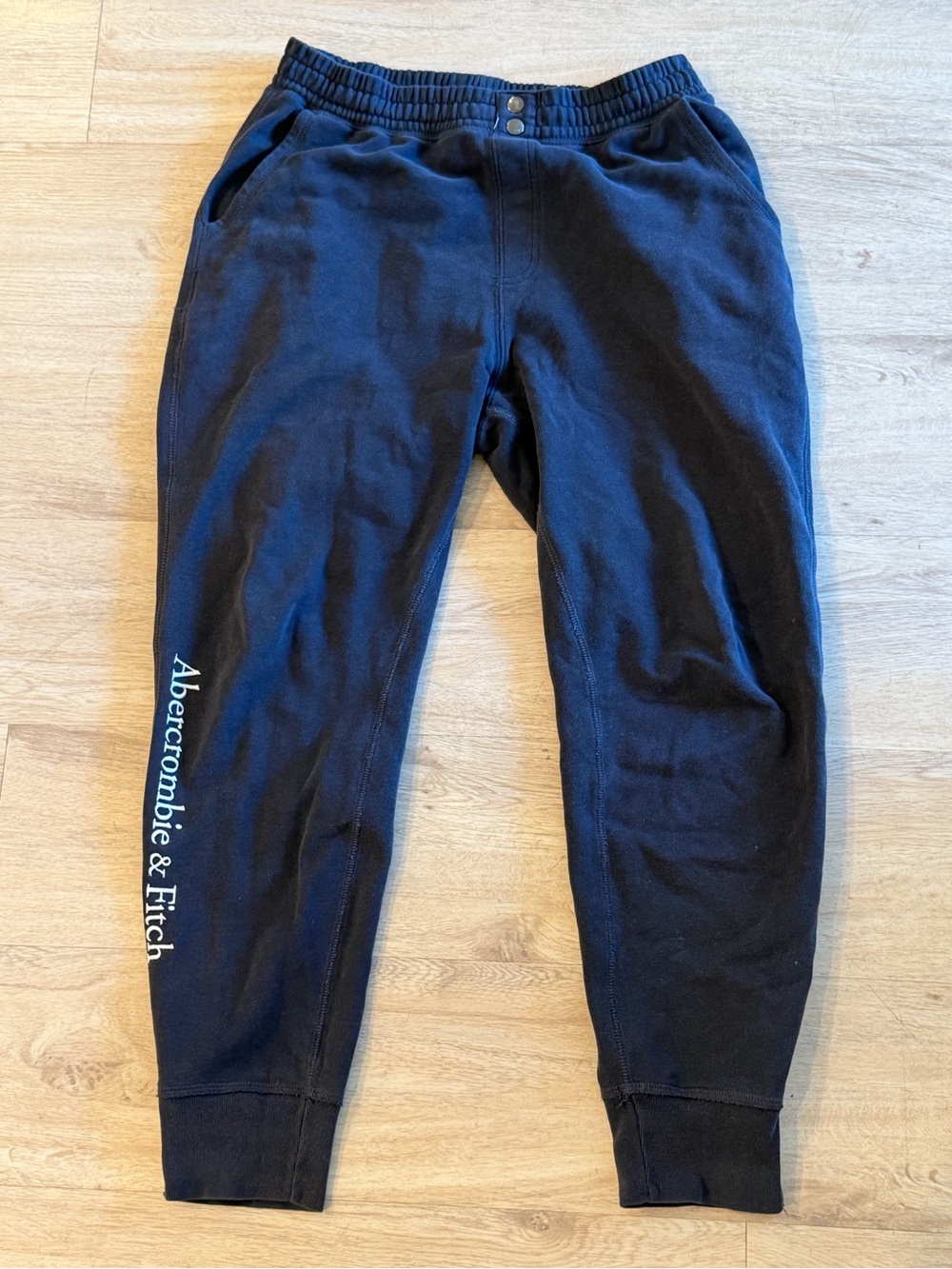Abercrombie & Fitch Womens Navy Logo Jogger Pants